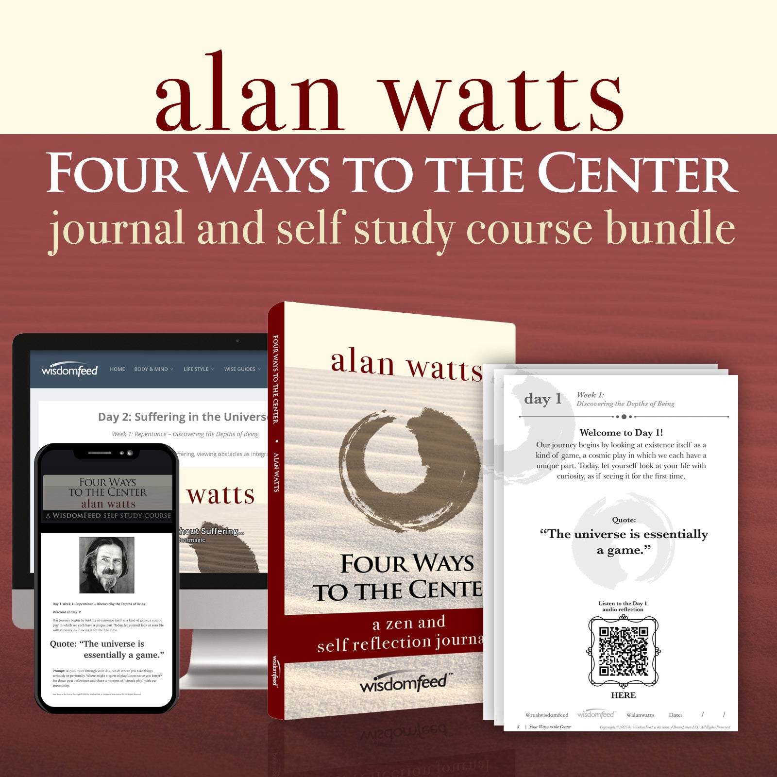 Four Ways to the Center Journal and Self Study Course with Alan Watts