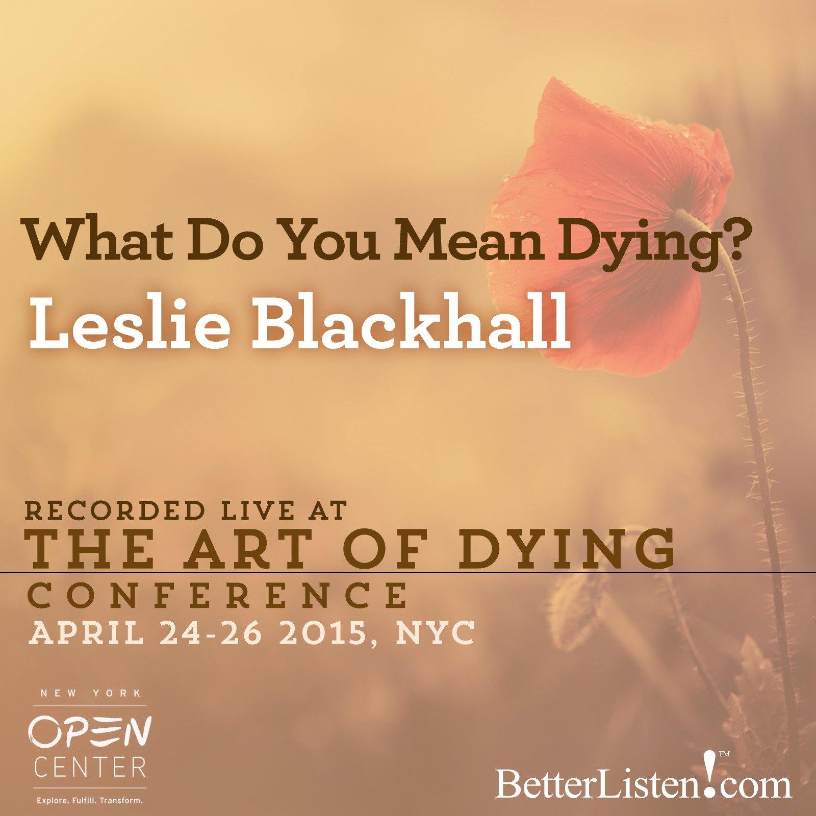 What Do You Mean Dying? with Leslie Blackhall Audio Program BetterListen! - BetterListen!