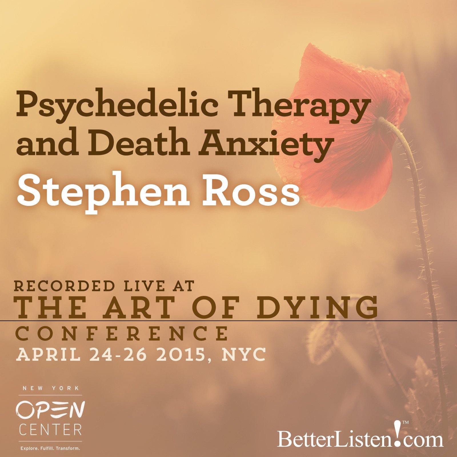 Psychedelic Therapy and Death Anxiety with Stephen Ross Audio Program BetterListen! - BetterListen!