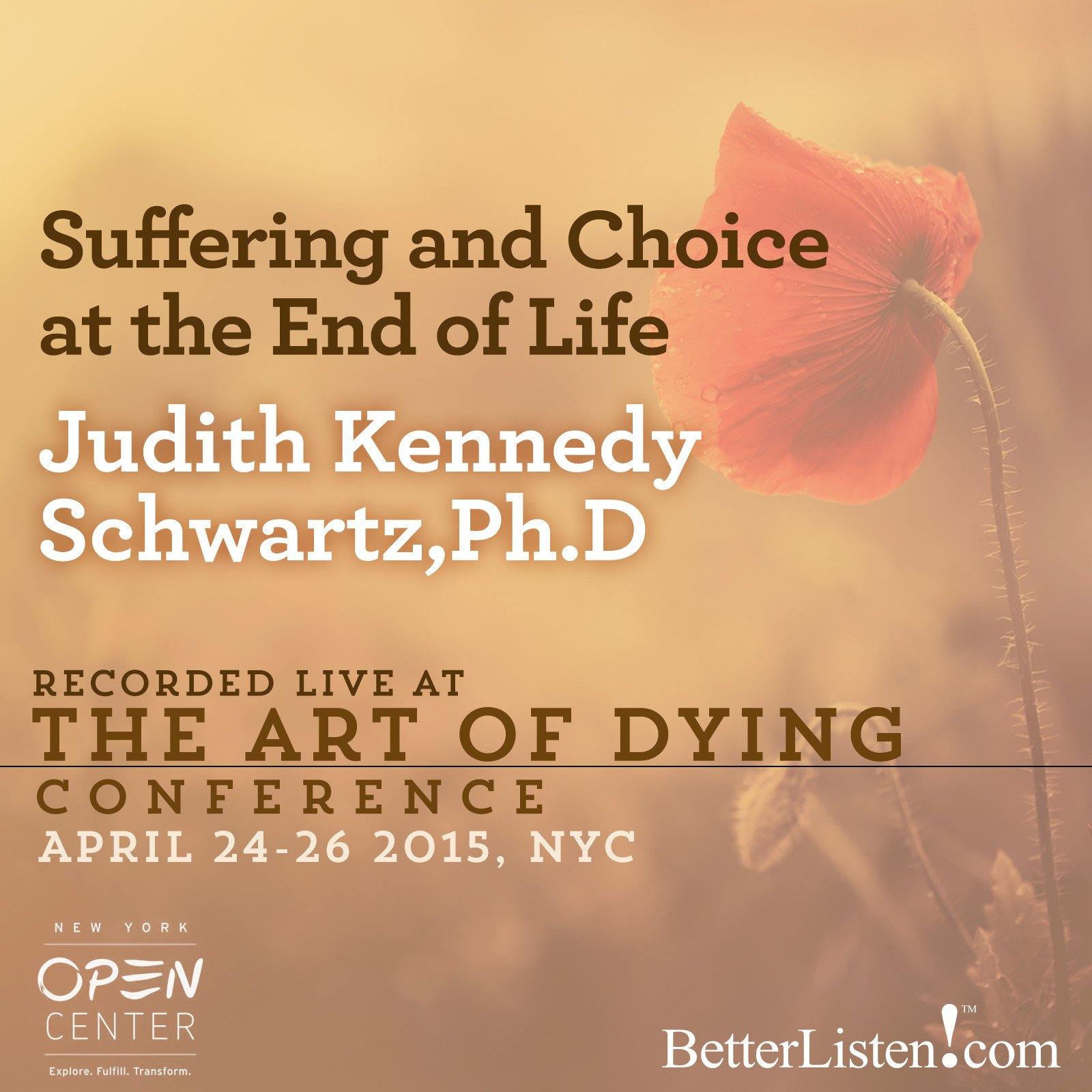 Suffering and Choice at the End of Life with Judith Kennedy Schwartz, R.N., Ph.D. Audio Program BetterListen! - BetterListen!
